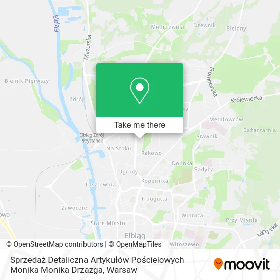 Sprzedaż Detaliczna Artykułów Pościelowych Monika Monika Drzazga map