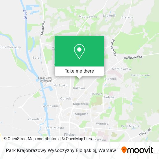 Park Krajobrazowy Wysoczyzny Elbląskiej map