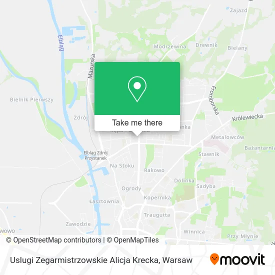 Карта Uslugi Zegarmistrzowskie Alicja Krecka