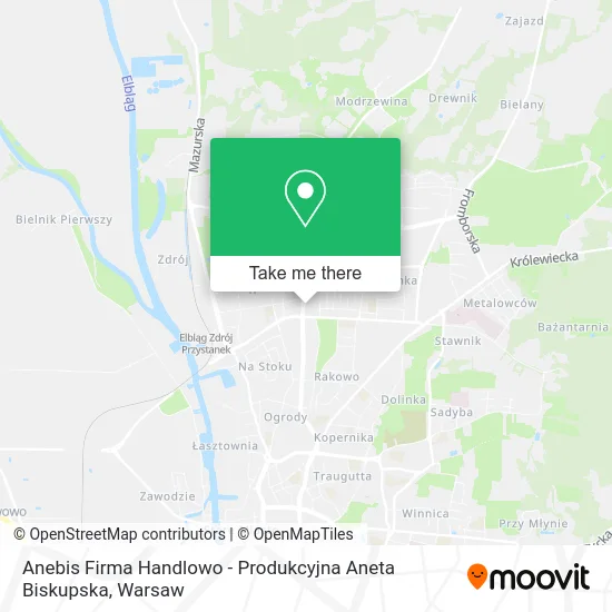 Карта Anebis Firma Handlowo - Produkcyjna Aneta Biskupska