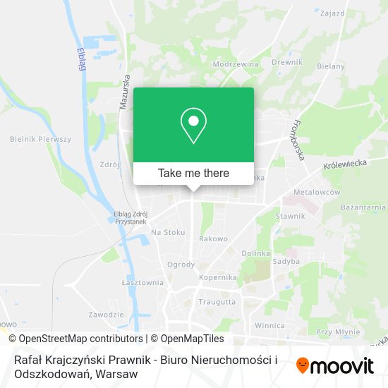 Rafał Krajczyński Prawnik - Biuro Nieruchomości i Odszkodowań map