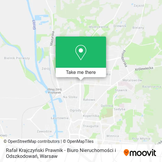 Карта Rafał Krajczyński Prawnik - Biuro Nieruchomości i Odszkodowań