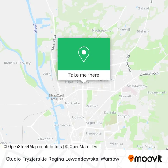 Studio Fryzjerskie Regina Lewandowska map
