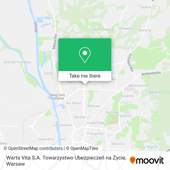 Warta Vita S.A. Towarzystwo Ubezpieczeń na Życie map