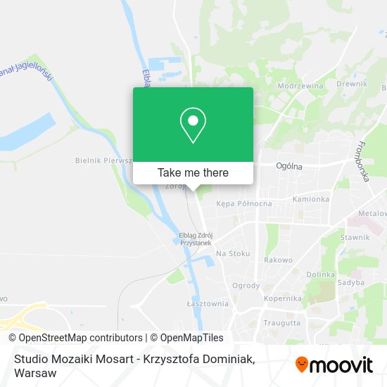 Studio Mozaiki Mosart - Krzysztofa Dominiak map