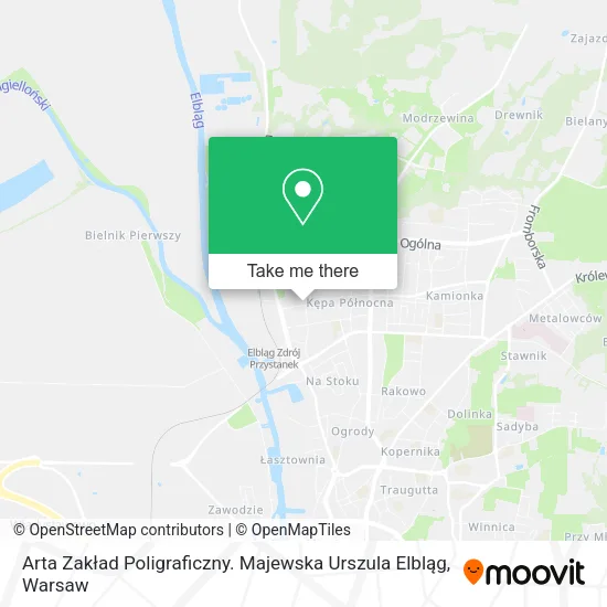 Arta Zakład Poligraficzny. Majewska Urszula Elbląg map