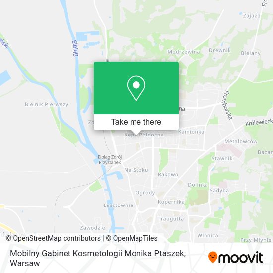 Карта Mobilny Gabinet Kosmetologii Monika Ptaszek