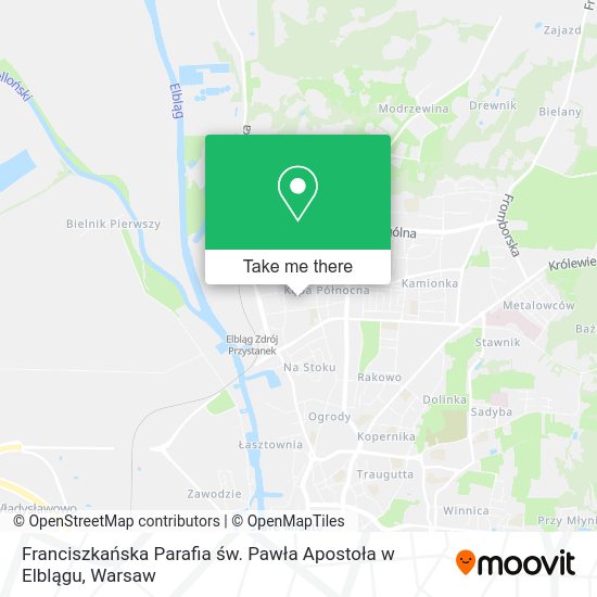 Franciszkańska Parafia św. Pawła Apostoła w Elblągu map