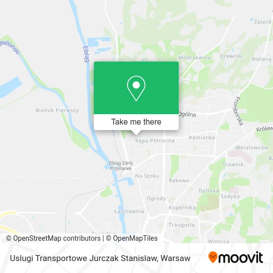 Карта Uslugi Transportowe Jurczak Stanislaw