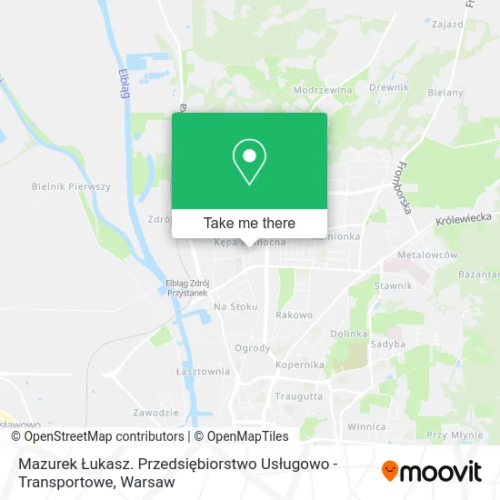 Mazurek Łukasz. Przedsiębiorstwo Usługowo - Transportowe map