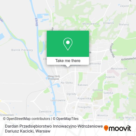 Dardan Przedsiębiorstwo Innowacyjno-Wdrożeniowe Dariusz Kacicki map