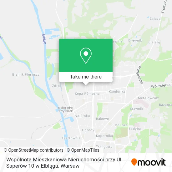 Wspólnota Mieszkaniowa Nieruchomości przy Ul Saperów 10 w Elblągu map