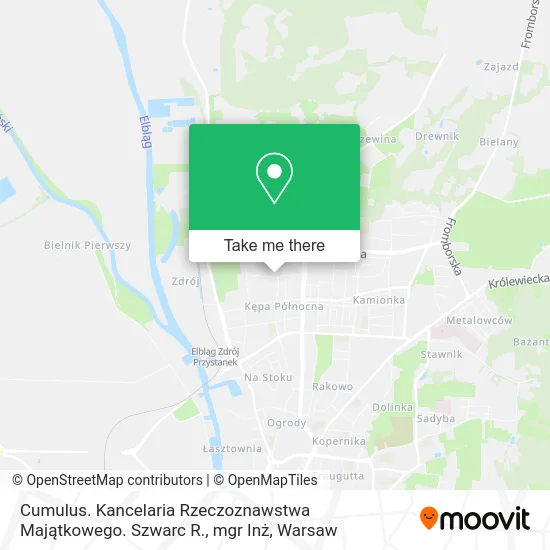 Cumulus. Kancelaria Rzeczoznawstwa Majątkowego. Szwarc R., mgr Inż map