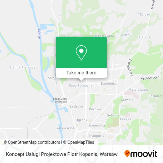 Koncept Usługi Projektowe Piotr Kopania map