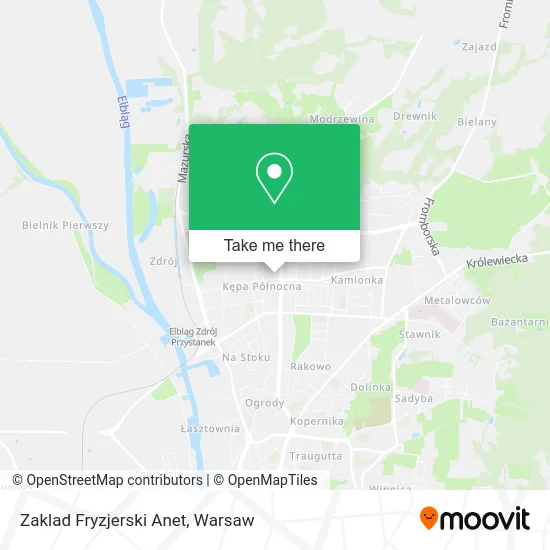Zaklad Fryzjerski Anet map