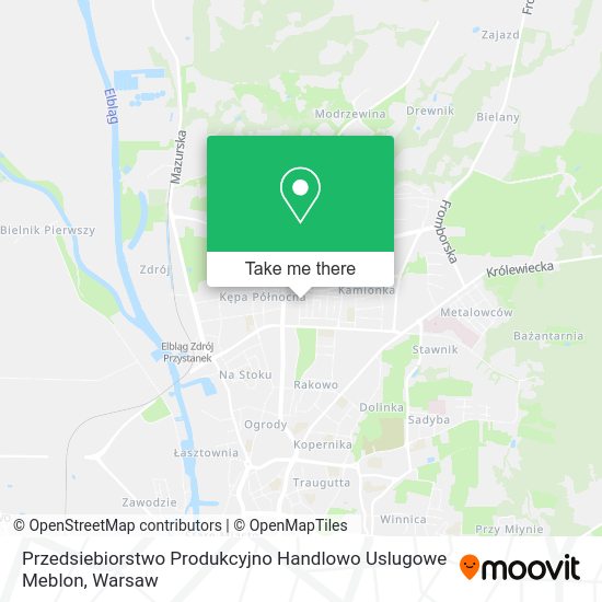 Przedsiebiorstwo Produkcyjno Handlowo Uslugowe Meblon map