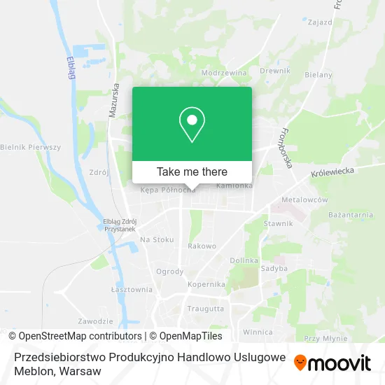 Przedsiebiorstwo Produkcyjno Handlowo Uslugowe Meblon map