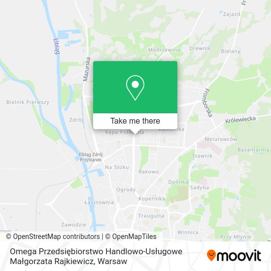 Omega Przedsiębiorstwo Handlowo-Usługowe Małgorzata Rajkiewicz map