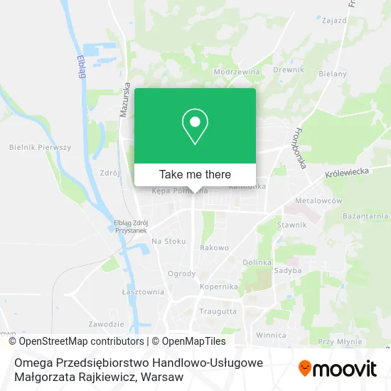 Omega Przedsiębiorstwo Handlowo-Usługowe Małgorzata Rajkiewicz map