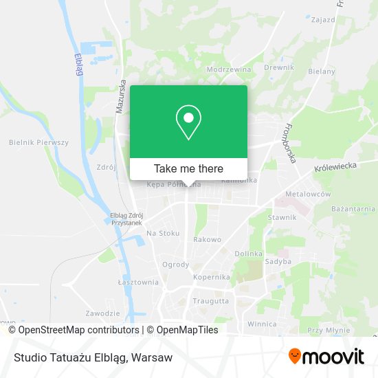 Studio Tatuażu Elbląg map