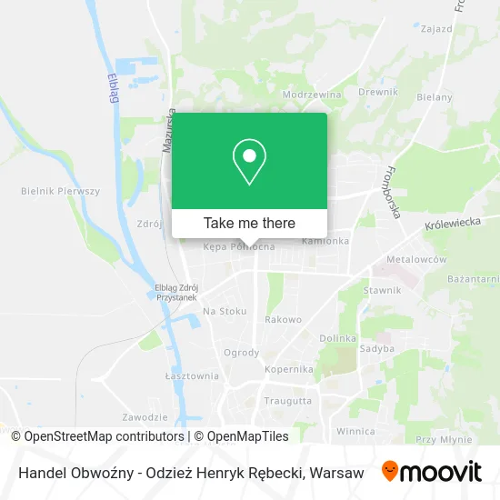 Handel Obwoźny - Odzież Henryk Rębecki map