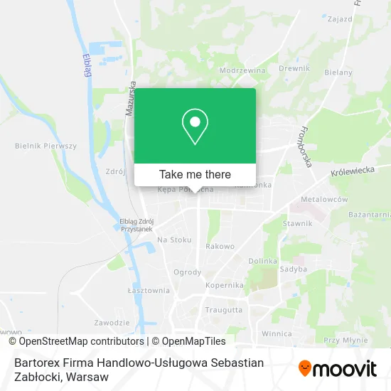 Bartorex Firma Handlowo-Usługowa Sebastian Zabłocki map