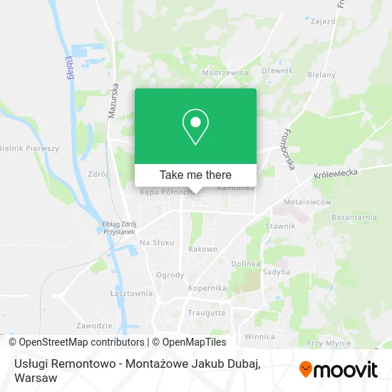 Usługi Remontowo - Montażowe Jakub Dubaj map