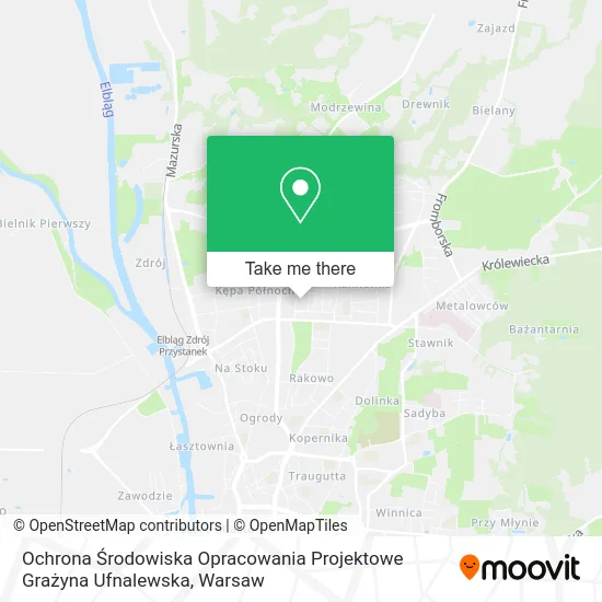 Карта Ochrona Środowiska Opracowania Projektowe Grażyna Ufnalewska