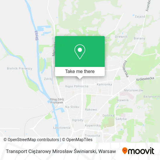 Transport Ciężarowy Mirosław Świniarski map