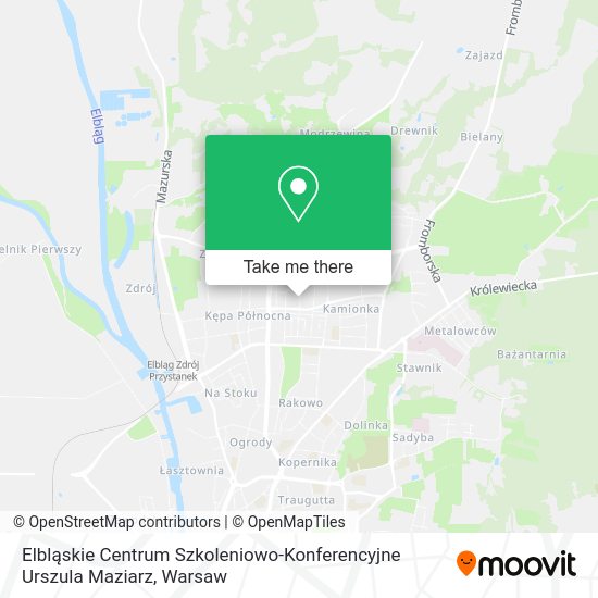 Elbląskie Centrum Szkoleniowo-Konferencyjne Urszula Maziarz map