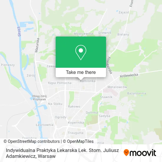 Indywidualna Praktyka Lekarska Lek. Stom. Juliusz Adamkiewicz map