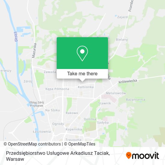 Przedsiębiorstwo Usługowe Arkadiusz Taciak map