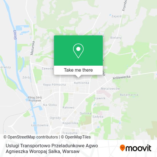 Uslugi Transportowo Przeladunkowe Agwo Agnieszka Woropaj Salka map