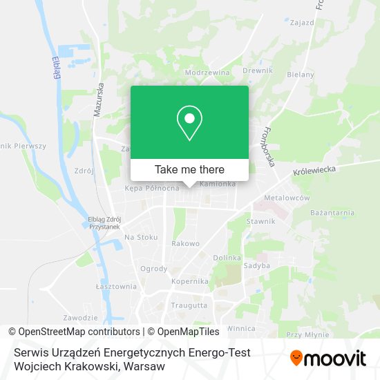 Serwis Urządzeń Energetycznych Energo-Test Wojciech Krakowski map