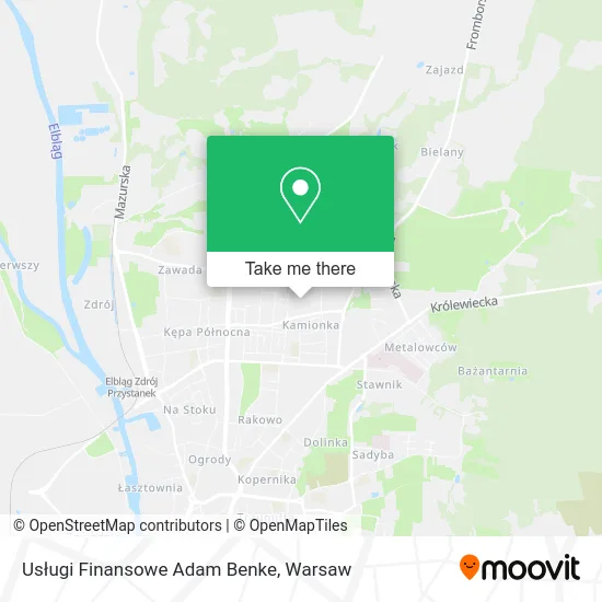 Usługi Finansowe Adam Benke map