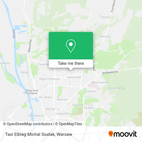 Taxi Elblag Michal Siudak map