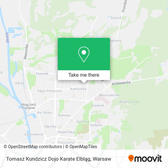 Tomasz Kundzicz Dojo Karate Elbląg map