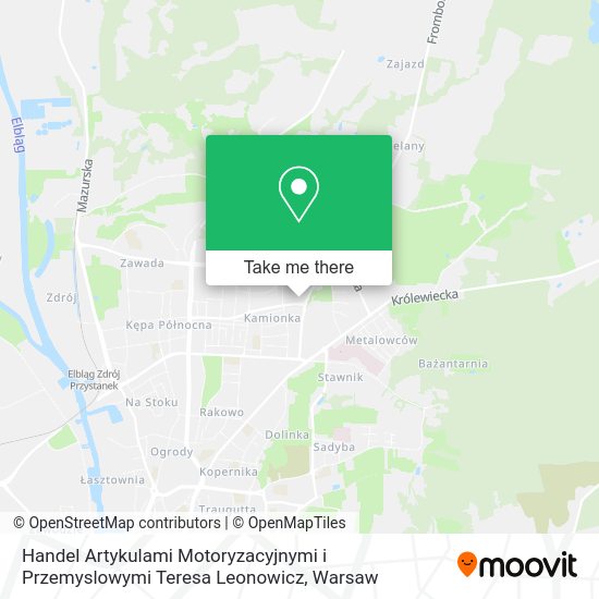 Handel Artykulami Motoryzacyjnymi i Przemyslowymi Teresa Leonowicz map