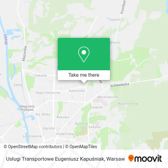 Usługi Transportowe Eugeniusz Kapuśniak map