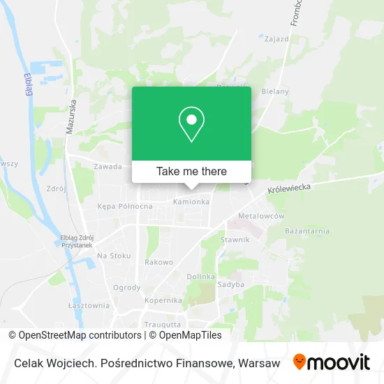 Celak Wojciech. Pośrednictwo Finansowe map