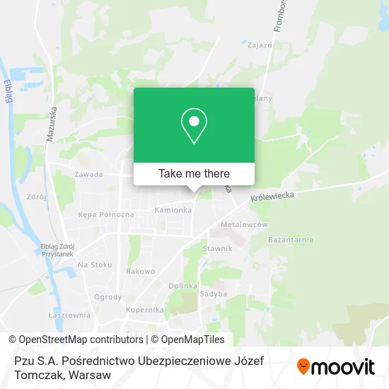 Pzu S.A. Pośrednictwo Ubezpieczeniowe Józef Tomczak map