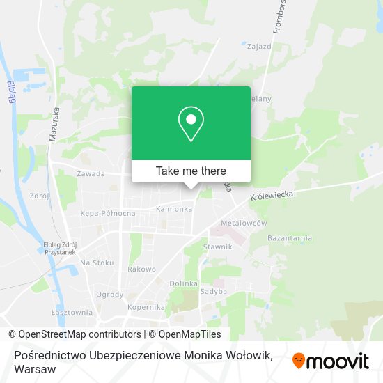 Pośrednictwo Ubezpieczeniowe Monika Wołowik map