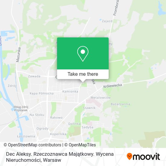 Dec Aleksy. Rzeczoznawca Majątkowy. Wycena Nieruchomości map