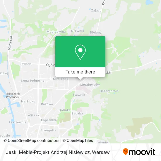 Jaski Meble-Projekt Andrzej Nisiewicz map