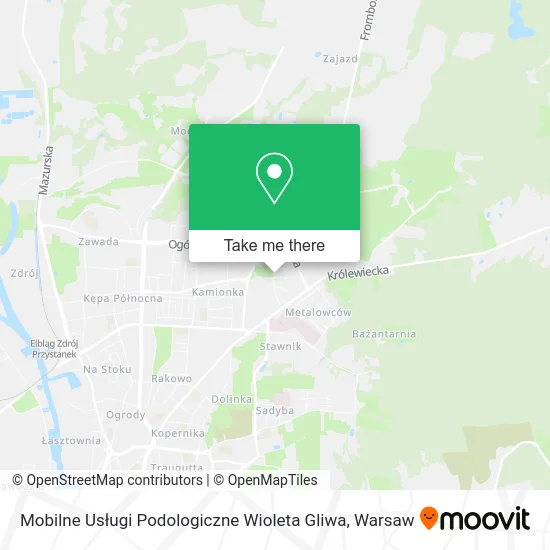 Mobilne Usługi Podologiczne Wioleta Gliwa map
