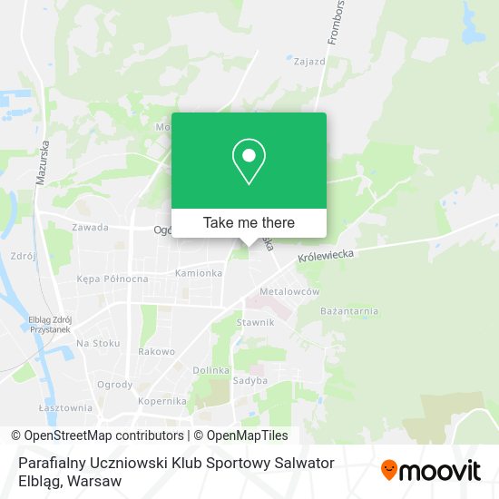 Parafialny Uczniowski Klub Sportowy Salwator Elbląg map