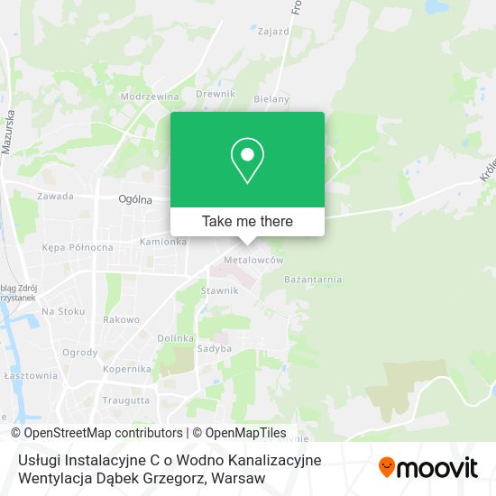 Usługi Instalacyjne C o Wodno Kanalizacyjne Wentylacja Dąbek Grzegorz map