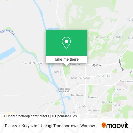 Карта Pisarzak Krzysztof. Usługi Transportowe