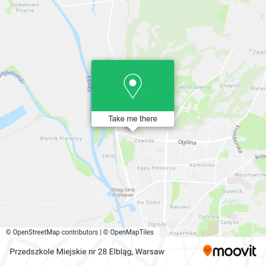 Przedszkole Miejskie nr 28 Elbląg map