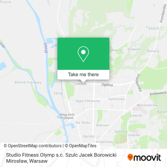 Карта Studio Fitness Olymp s.c. Szulc Jacek Borowicki Mirosław